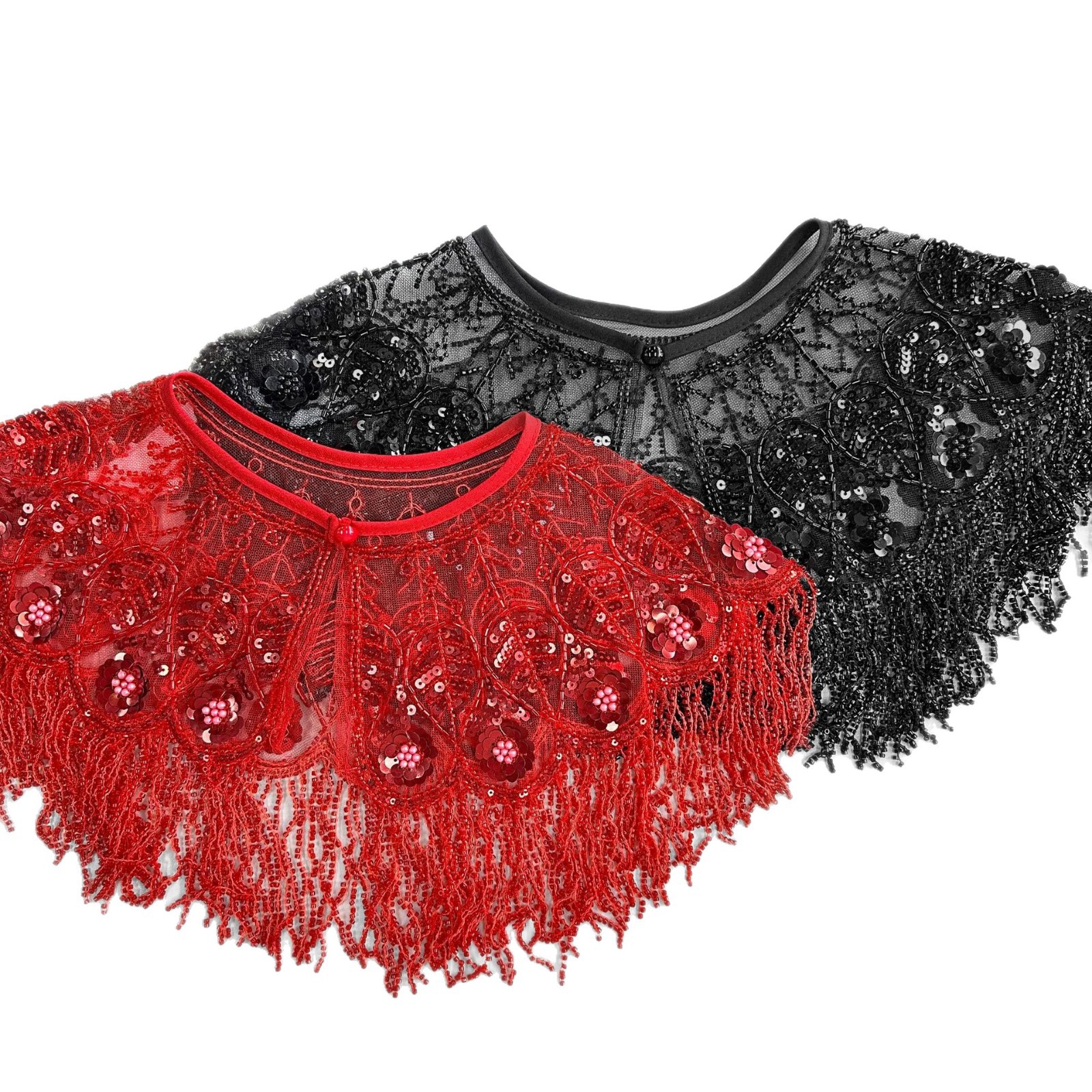 Lillete rojo, boquilla de verano, camiseta con vestido, camiseta de cuello redondo, camiseta con un pequeño chal