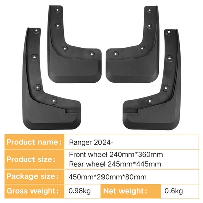 Suitable for Ford Ranger Mudguard
