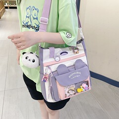 New Middle School Student Supplemental Study Shoulder Bag, Korean Style, Literary and Fresh, Girl's Crossbody Bag, Japanese Trendy Backpack