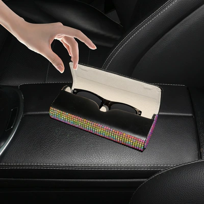 Car Glasses Clip/Bill Clip: Diamonds, High-End Sun Visor Storage