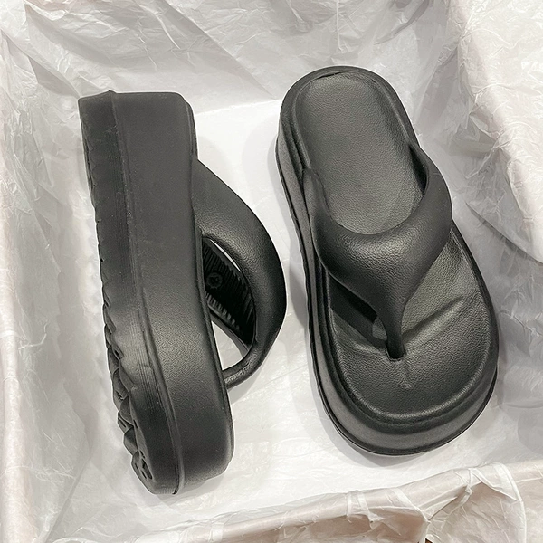 Black flip flops