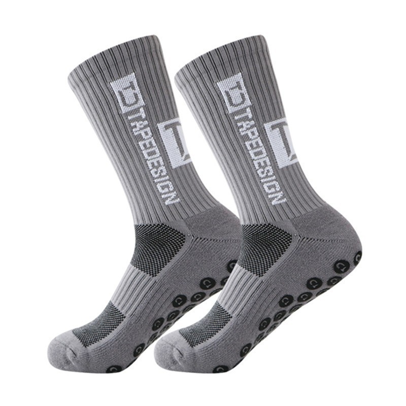 TapeDesign Crew Socks Anti-Slip Grey