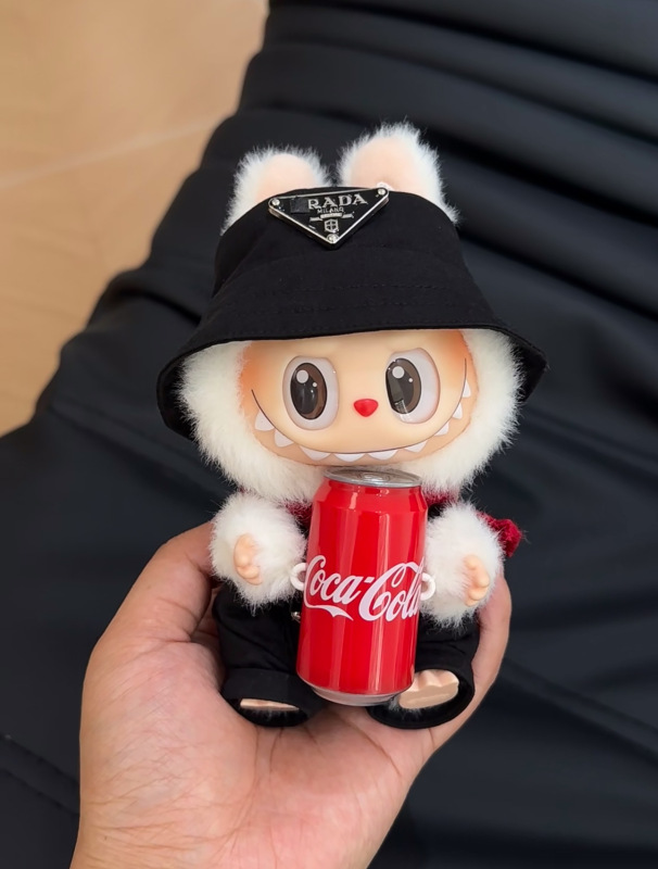 ラブブ labubu ビニール コカ・コーラ ベビー服 第一世代、第二世代、第三世代 17cm 夏用 座り立ちオーバーオールスーツ|undefined