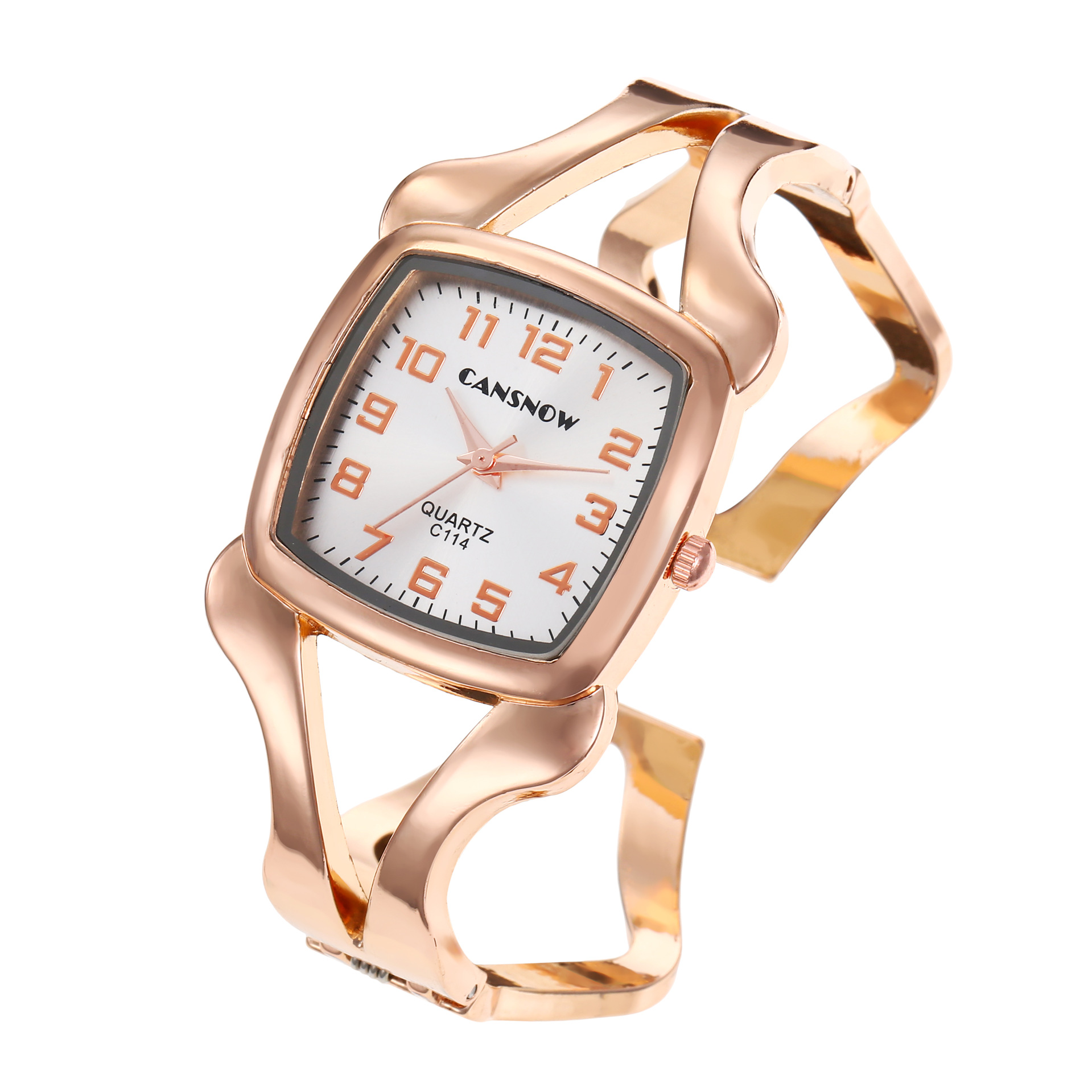 Watch Classification Pointer+Number Display Type Opening Buckle Style Retro Classic Style Geometric Opening Alloy Strap Quartz Watch