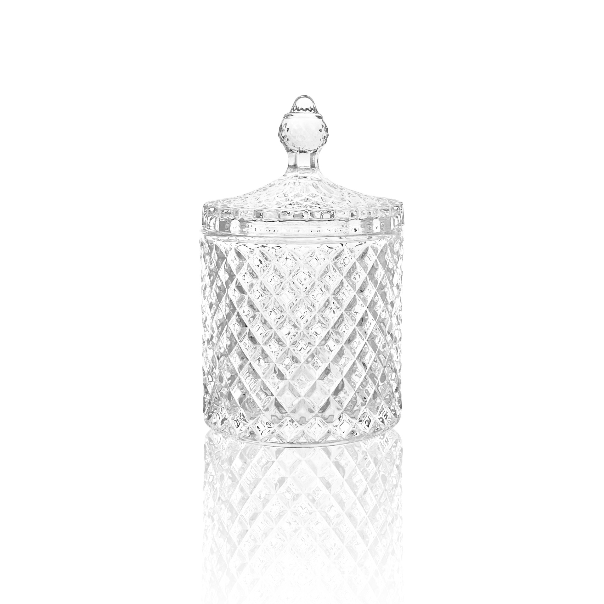 Taza de cristal transparente vela de cristal de Mongolia olor de almacenamiento multifuncional atmósfera de latas de vidrio