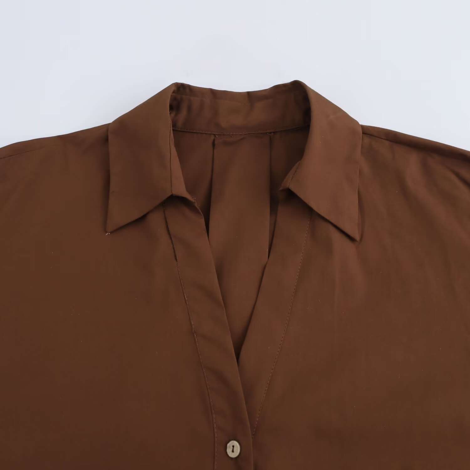 Women's Classic Fashion Wide Sleeve Poplin Shirt European American Style Versatile New Clothing_ecoleips.com