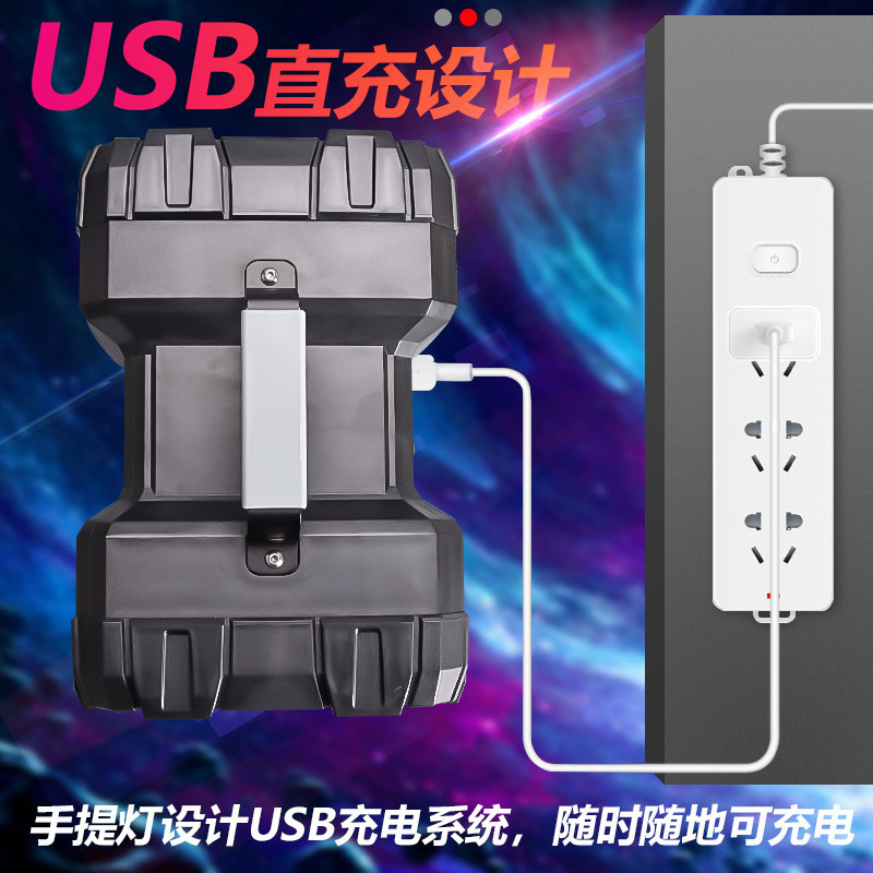 De alta potencia fuerte Luz Portátil lámpara recargable de largo alcance 5000 xenón multi-función de trabajo al aire libre sonda linterna