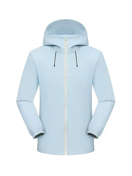 Hooded Color-Blocked All-In-One Catering Workwear with Printed Thickened Windbreaker Jacket for Mountaineering and Wind Protection