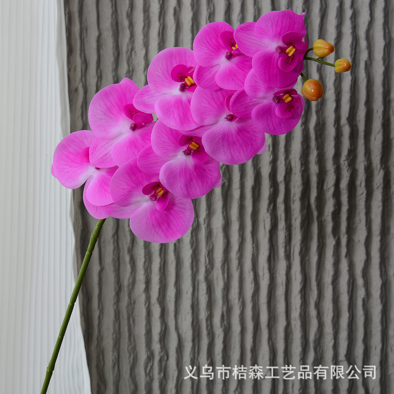 Flores de alta calidad 9 cabezas 7 cabezas 5 cabezas orquídeas mariposa sensación realista tela de seda de película flores falsas decoración de boda nórdica