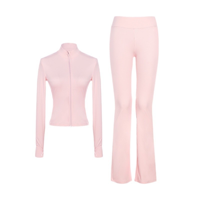 Chaqueta deportiva de otoño e invierno para niños, ropa de baile, blusa de mujer, pantalones acampanados de baile, prueba de arte, traje dividido de ballet