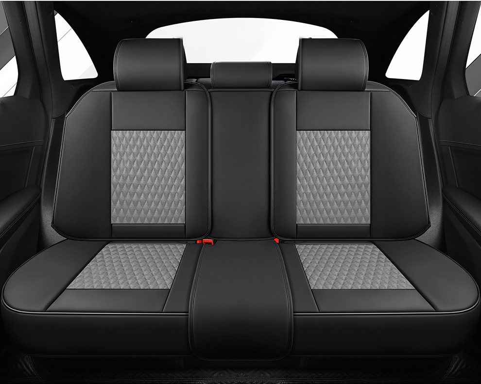 Cross-Border Export Full Leather 3D Car Seat Cushion All-Inclusive Four-Season Universal Solid Waist Perforated Car Seat Cover Car Seat Cushion