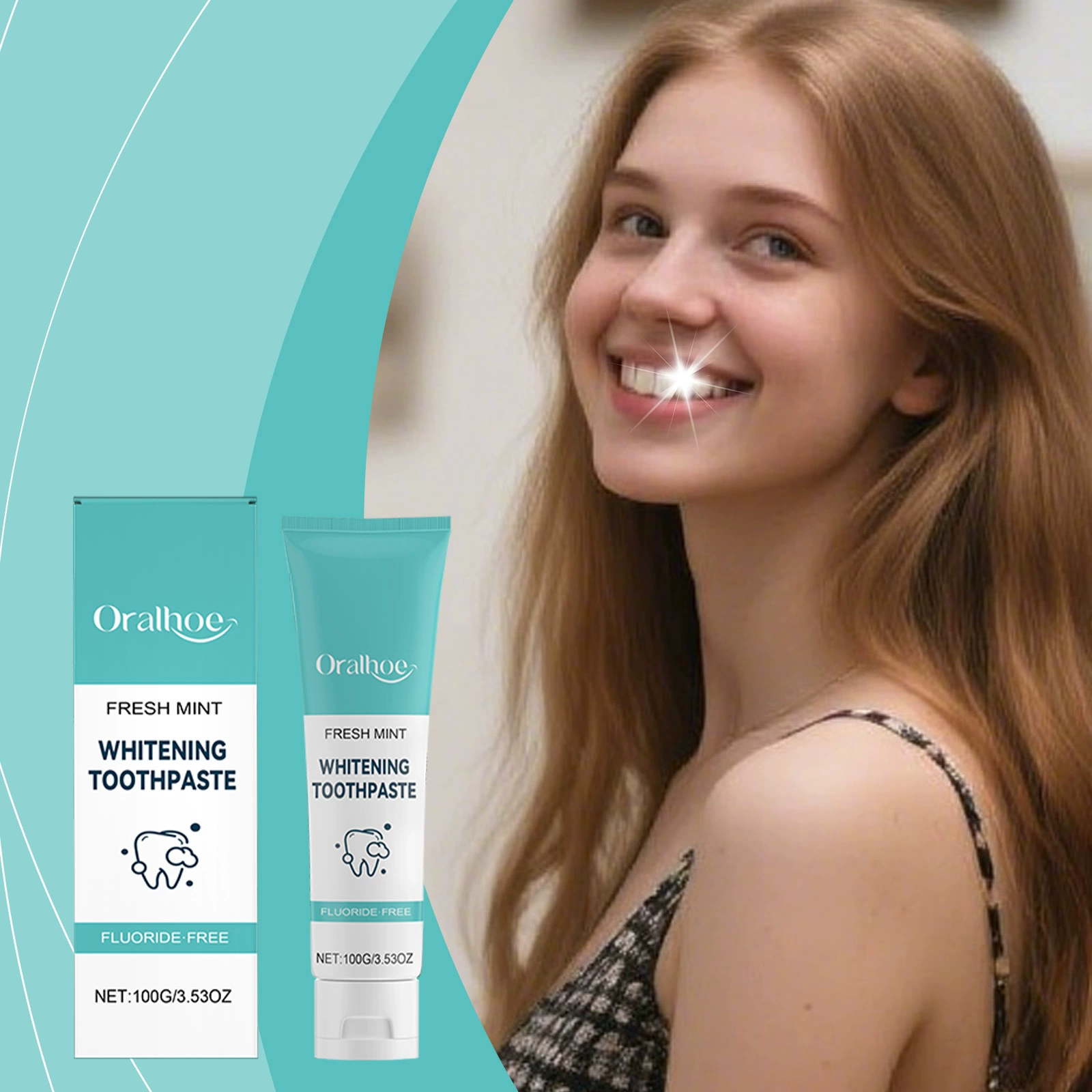 Зубная паста ORALHOE мягко очищает пятна на зубах и зубной камень, освежает дыхание, защищает десны, чистит зубы, зубная паста для ухода за полостью рта.