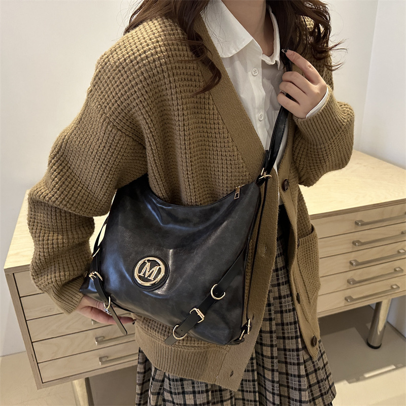 Retro Meirade gran capacidad tote bag mujer 2024 nuevo multifuncional mochila de alto nivel sensación de mochila versátil