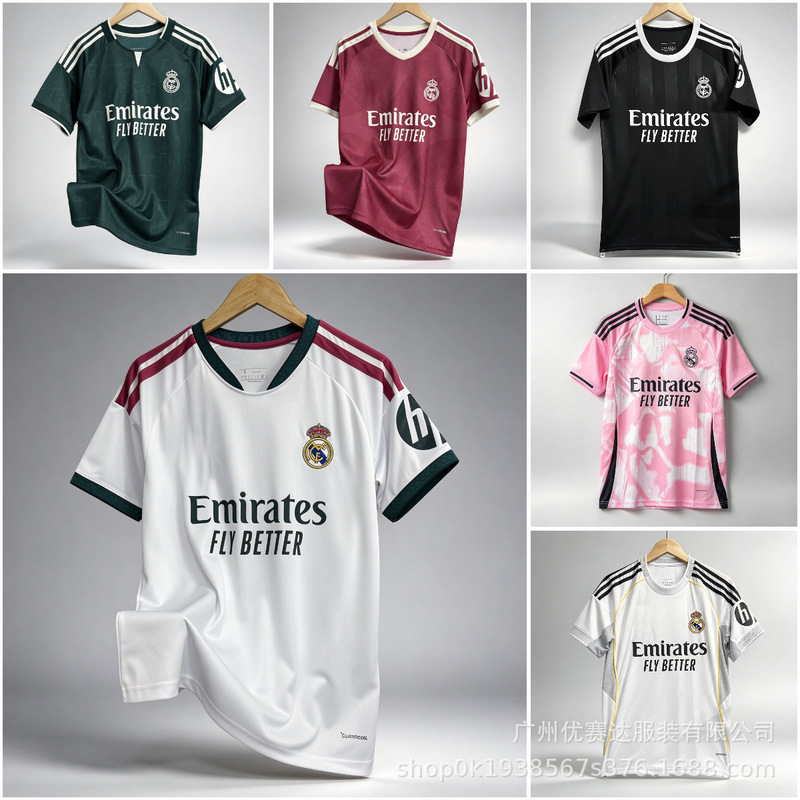 2026 Real Madrid Football Jerseys, Special Edition Home and Away Adult T-Shirts, Customizable Wholesale Cross-Border