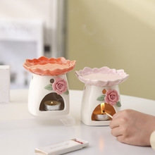 香薰灯精油灯浪漫卧室蜡烛家用陶瓷熏香炉精油香粉沉香檀香香薰炉