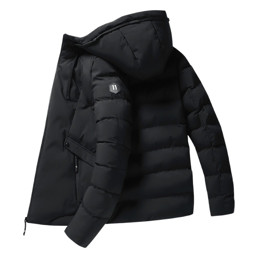 Comercio exterior transfronterizo de color puro Abrigo acolchado de algodón para hombres 2022 invierno nuevo Abrigo acolchado de algodón engrosado a prueba de frío Abrigo acolchado de algodón