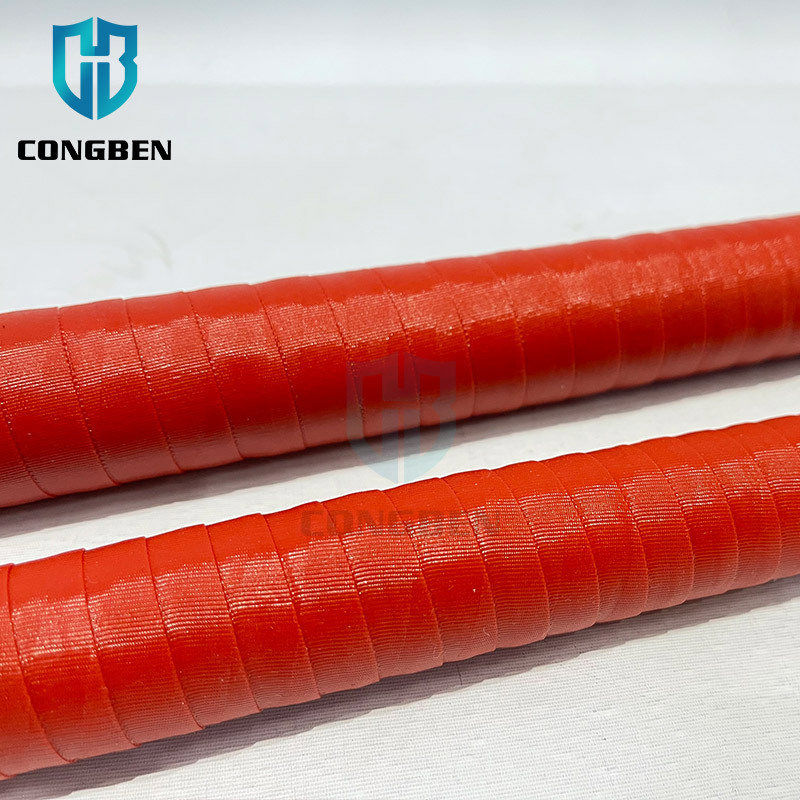 红色阻燃耐高温硅胶管 钢丝缠绕硅胶管 大口径夹线夹布硅胶管