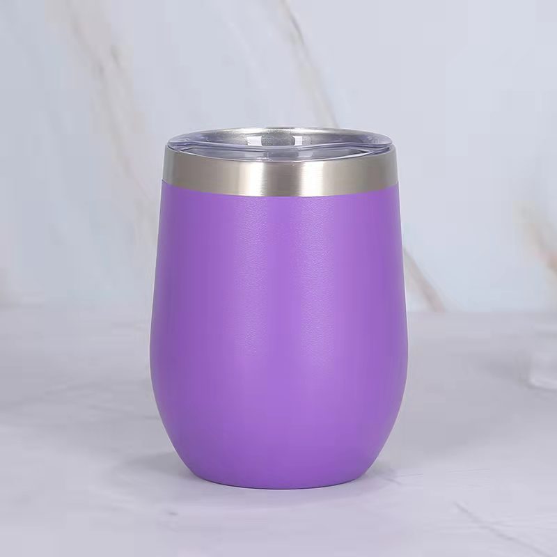 12oz doble vacío interior y exterior 304 acero inoxidable U taza de vino vino vino vino huevo taza de agua de estómago taza de calor