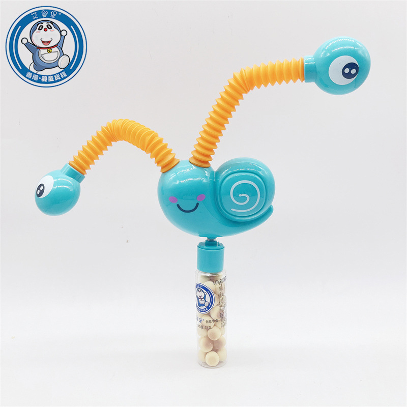 Factory Wholesale Ai Ying Bao Creative Swing Snail Snack Cookies  Leisure Food Toy Candy