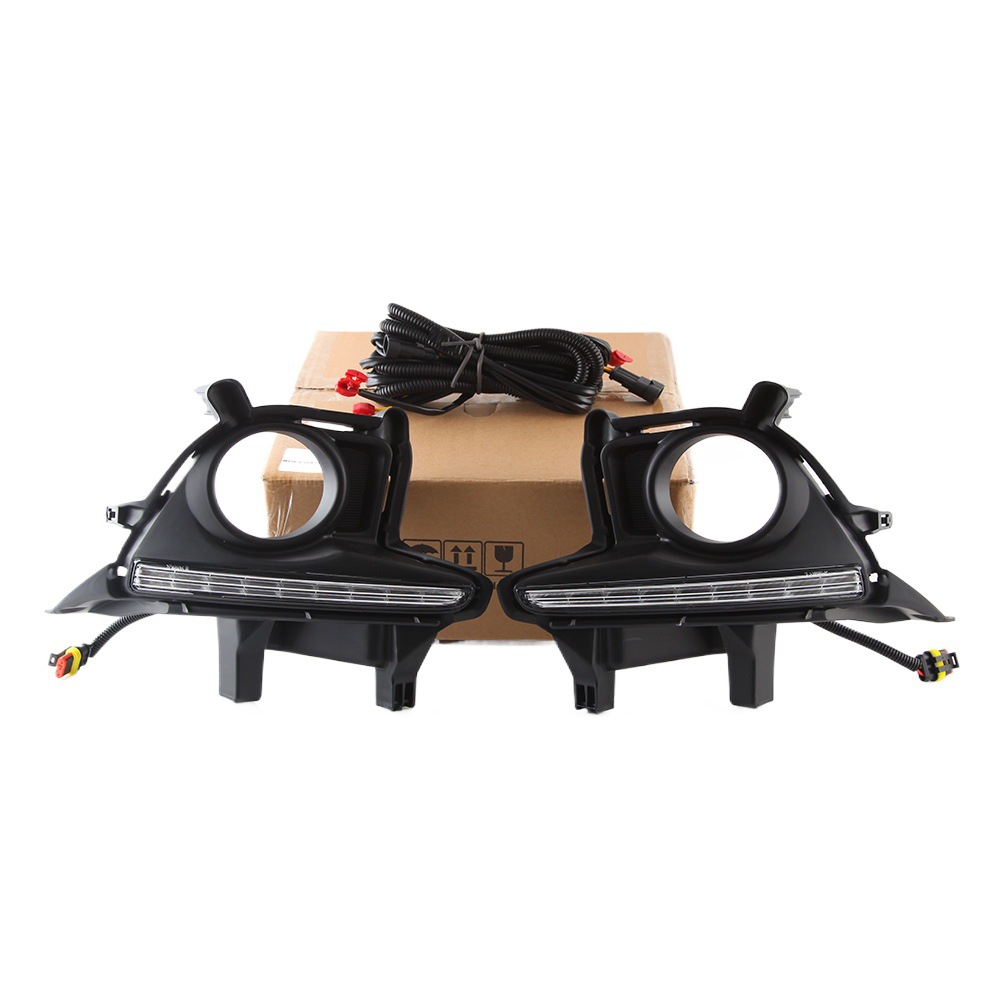 Adecuado para 2015-2018 Toyota Highlander led luces de conducción 2-color Lámpara de cuentas lámpara de marcha diaria lámpara de niebla modificada