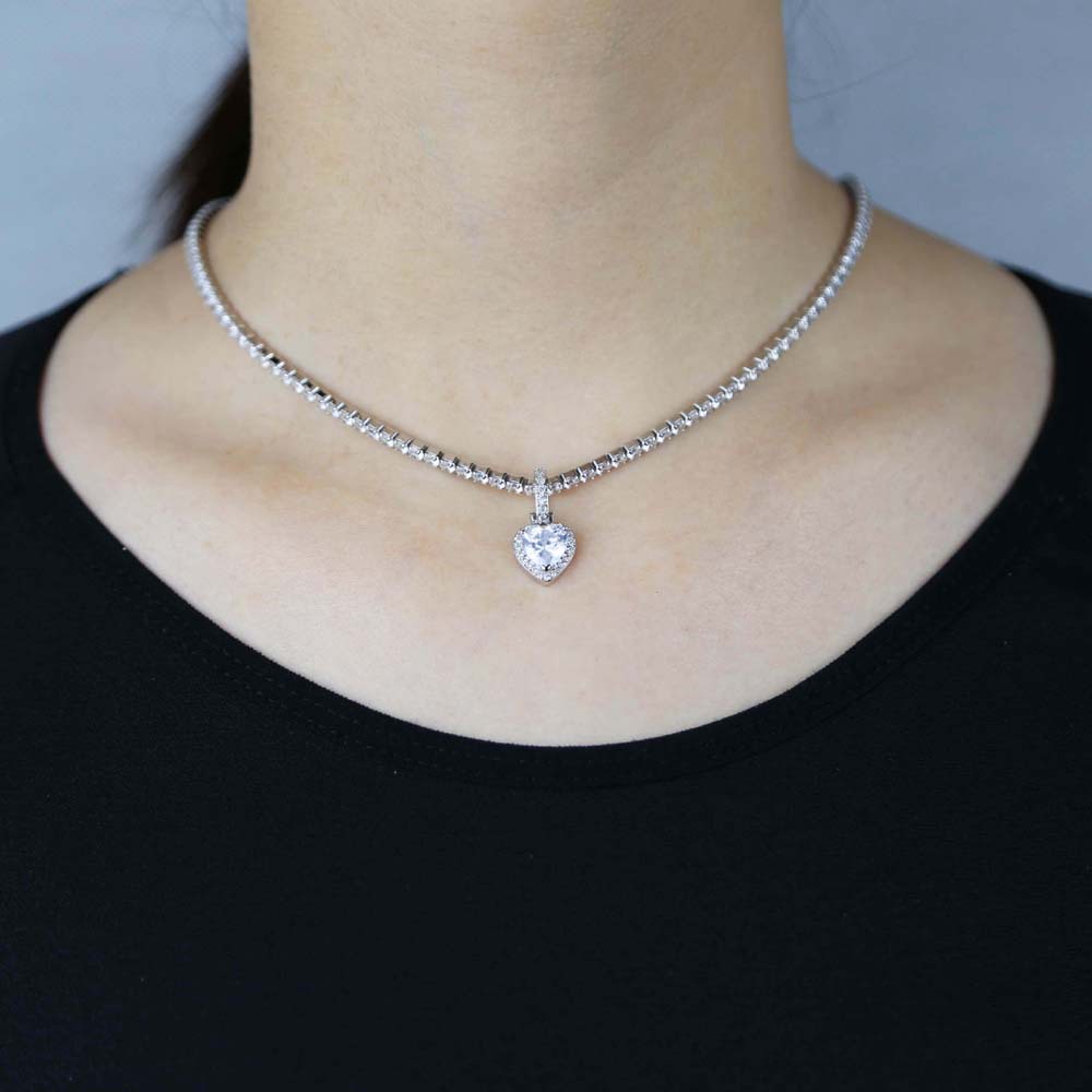 N637 铜 3mm锆石链 41+10cm $15.99 包