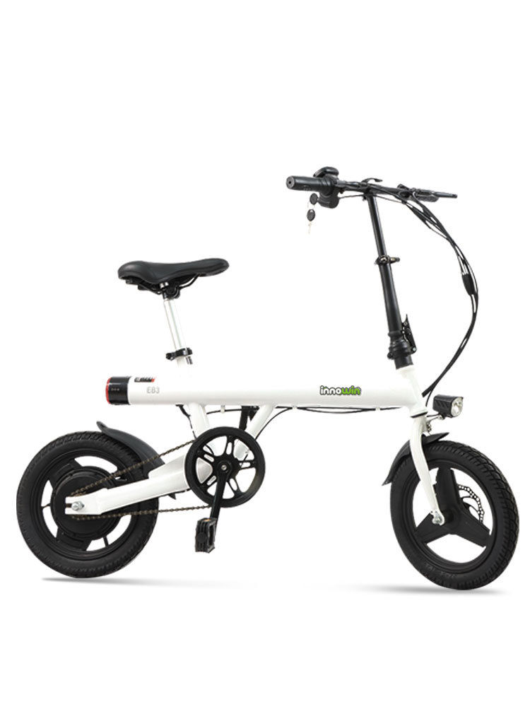14 pulgadas vehículo eléctrico asistido bicicletas portátiles una rueda batería de litio bicicletas asistidas de doble cilindro freno de cilindro durabilidad