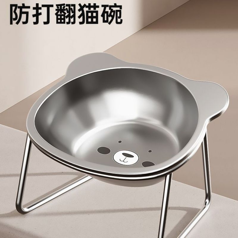 고양이 그릇, 개 그릇, 스테인레스 스틸 고양이 물 그릇, 식수 그릇, 애완 동물 목 보호대, 개 그릇, 고양이 사료 그릇, G