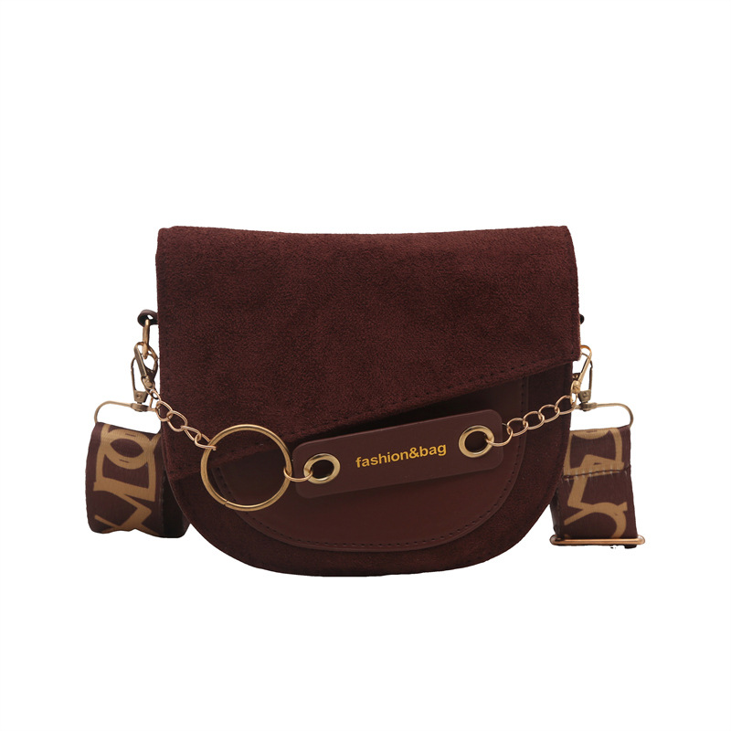 Bolsa de semicírculo nuevo color sólido mochila de hombro temperamento ancho silla de hombro bolso de moda 2025 diseño de moda esmaltado bolso de hombro