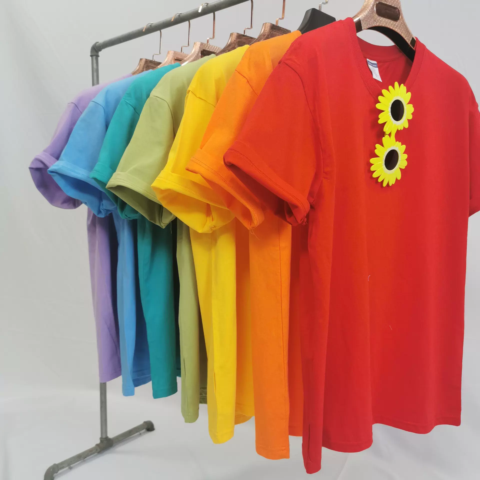 高端圆领T恤印logo精梳棉亲子团建活动班服广告衫男女同款打底衫