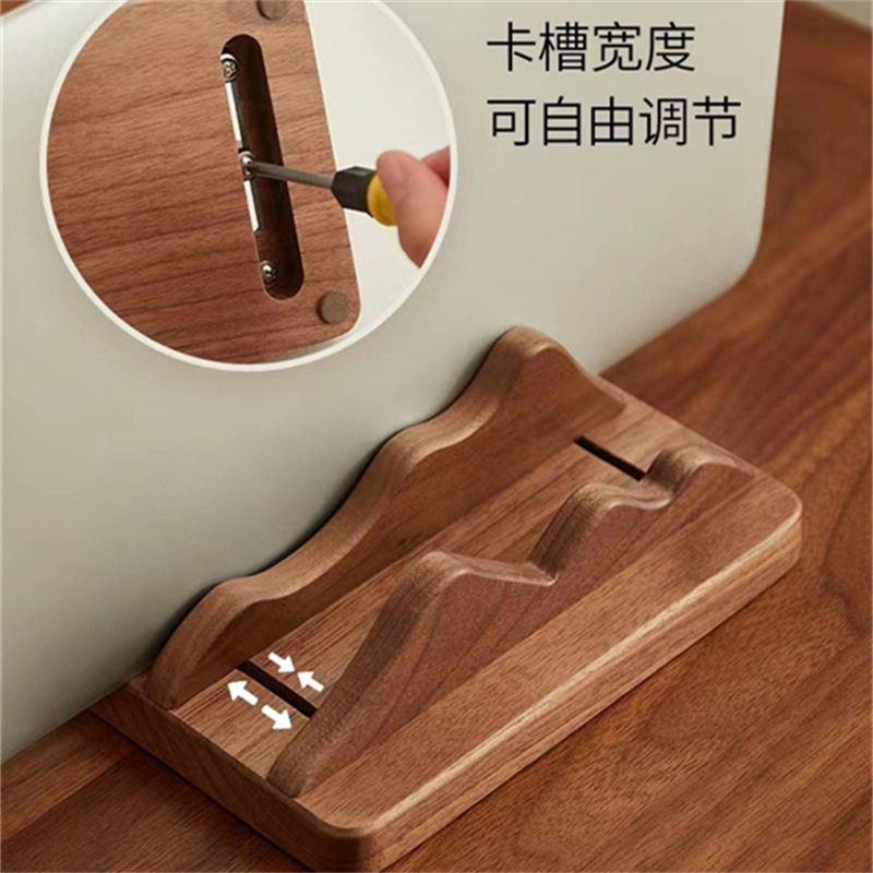 Title 10, Solid wood vertical tablet desktop side bracket...
