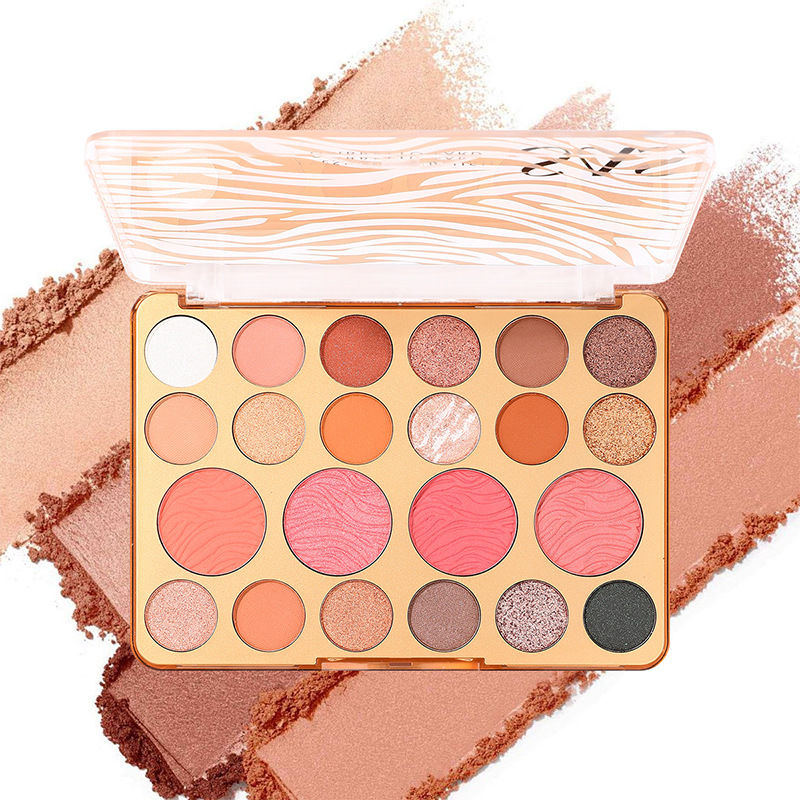 Sombra de ojos de punto transfronterizo de USHAS europea y americana, brillo fino nacarado mate, rubor multiusos a prueba de agua de larga duración SAF025A B