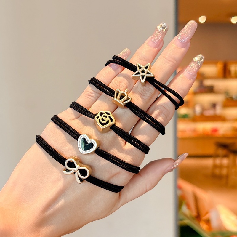 Cuerda para el cabello de dibujos animados, alta elasticidad y durabilidad, banda elástica para atar la cabeza, bola para mujer, lazo para el cabello, cuerda para la cabeza, nueva funda de cuero, accesorios para el cabello, todo fósforo