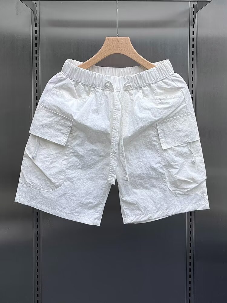 Ultra-Lightweight Men's Quick-Dry Cargo Shorts - Breathable Casual Athletic Shorts With Multiple Pockets For Summer, Beach, And Outdoor Activities_viptrois.com