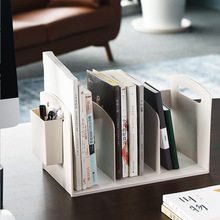 書桌上的書架桌面白色簡易分隔創意床頭櫃書立辦公桌隔斷置物架
