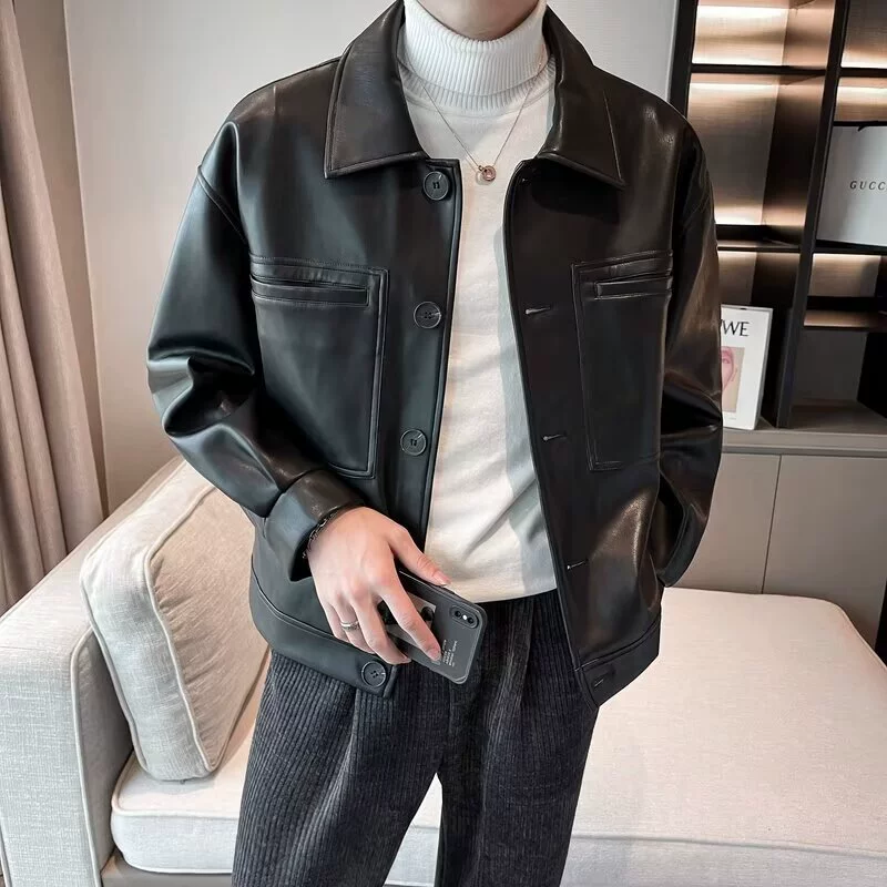 Tide, trend autumn polyurethane jacket, American style