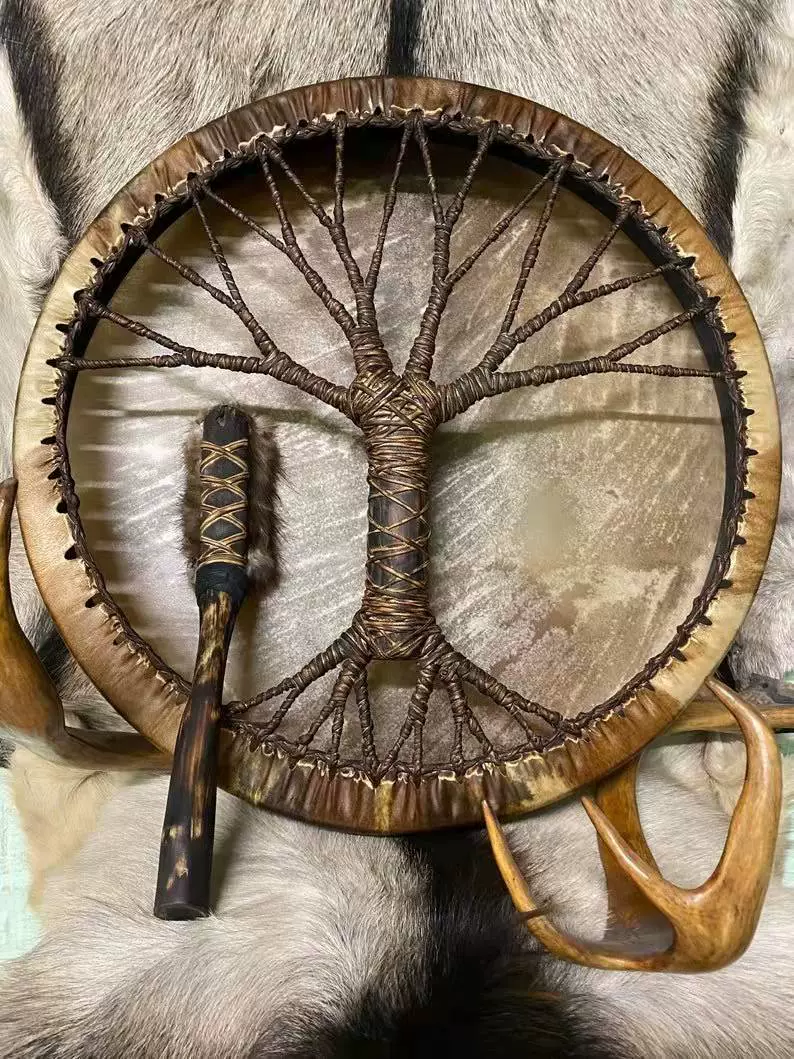 2022 Независимая станция Взрывы Дерево Барабан Подарок Сибирский барабан Внутренние декоративные ремесла ручной работы