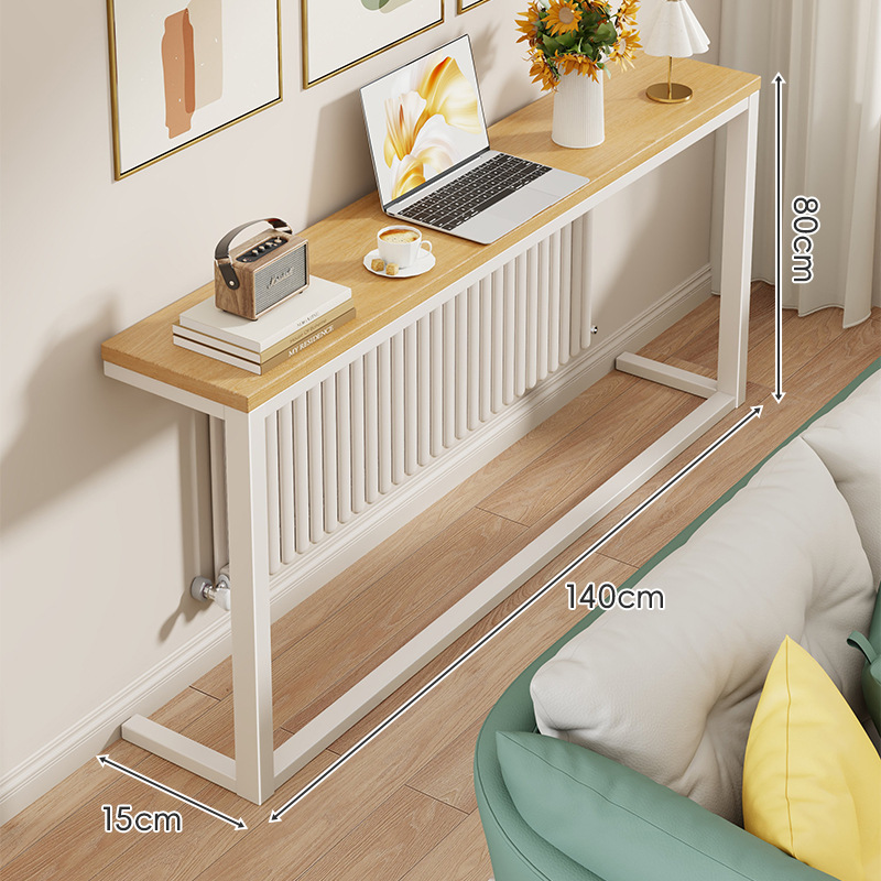 Estante Estrecho de Almacenamiento de Madera y Hierro para Sala de Estar y Dormitorio