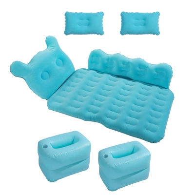 Rear Seat Trunk Sleeping Pad | Vehicle-mounted inflatable bed - cartoon-bear-green