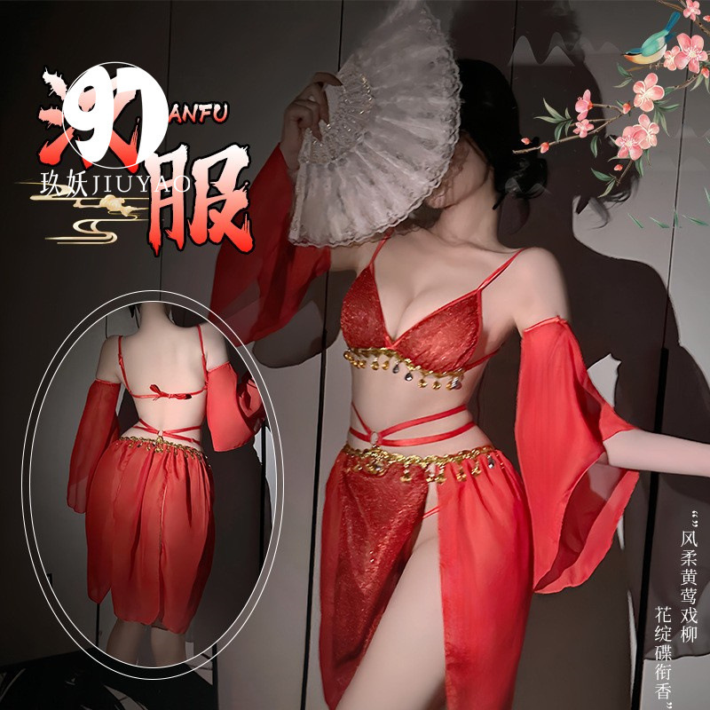 Sexy Lingerie, Chinese Style, Ancient Style, Exotic Style, Dunhuang Flying Fairy Dance Costume, Hanfu, No Need to Take Off, Sexy and Tight-Fitting