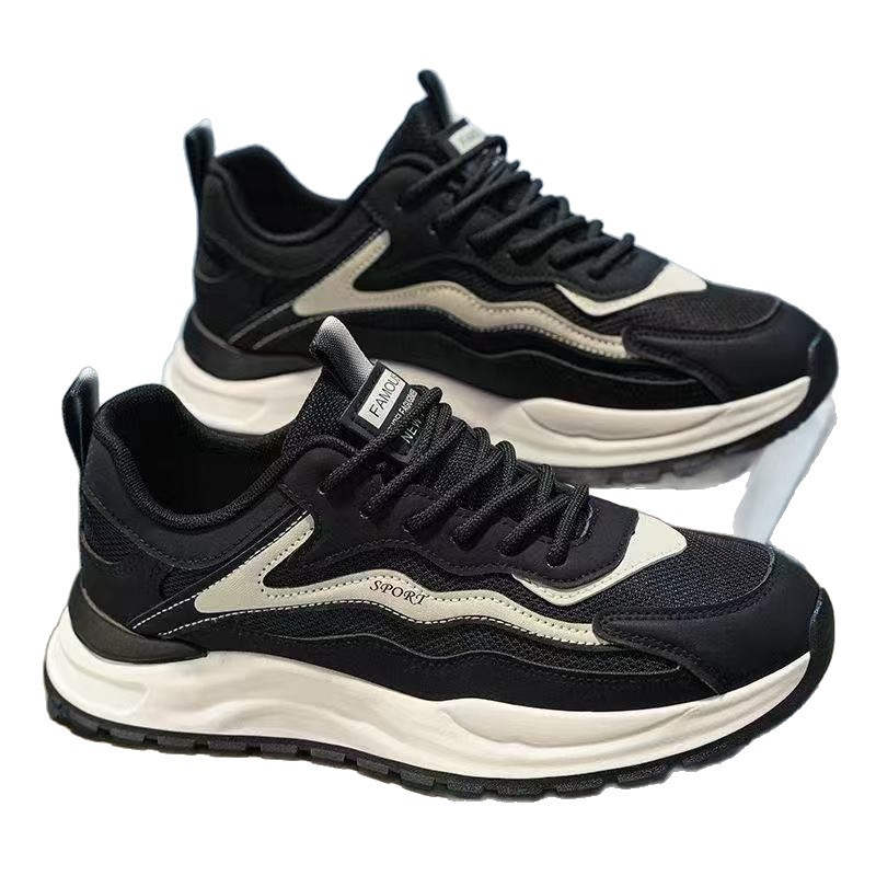 Zapatos de primavera masculinos al aire libre ociosos, zapatos deportivos de suela gruesa, nicho de diseño juvenil, zapatos de papá