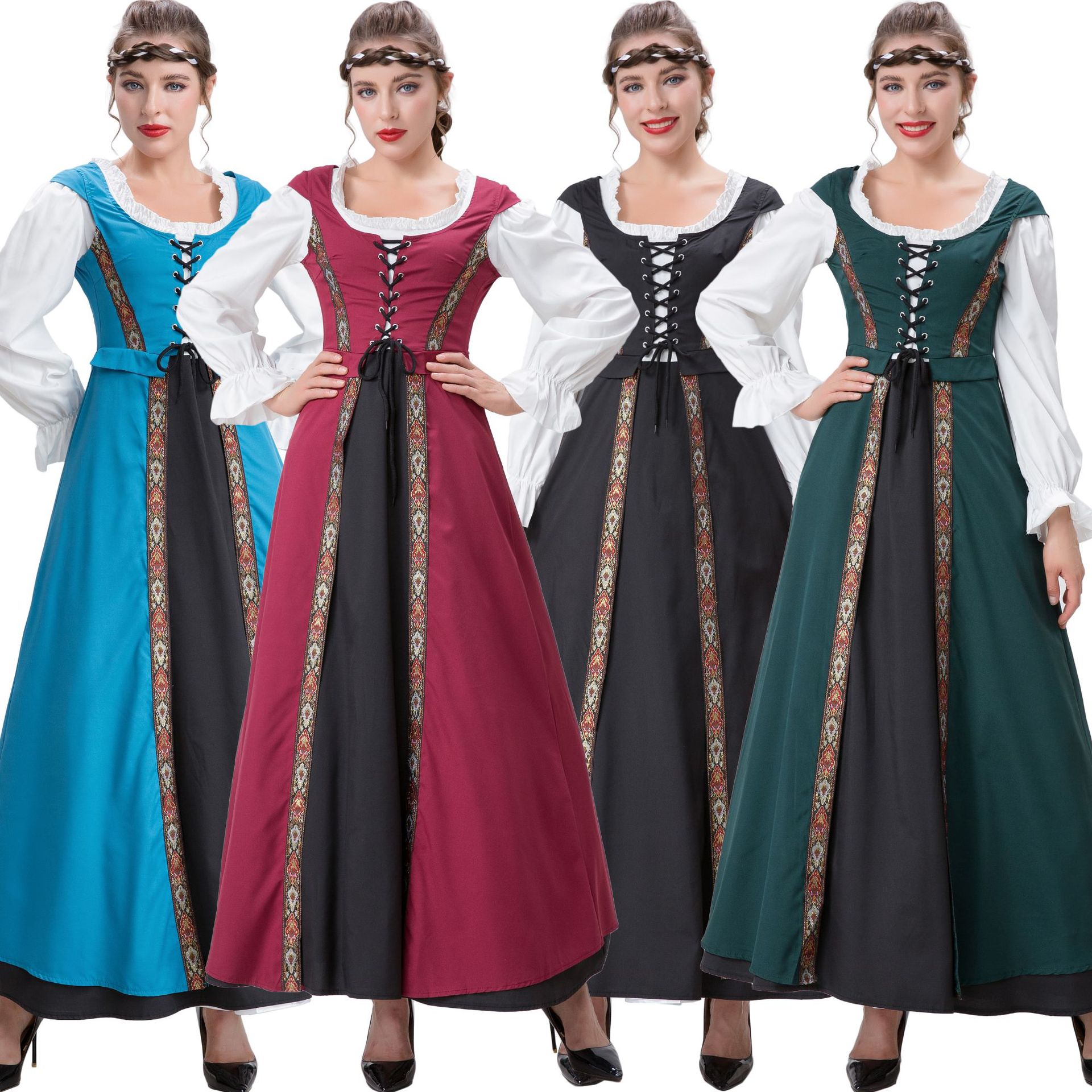 Disfraces de Halloween 2024 M-XL disfraz de palacio retro medieval vestido COS disfraz de Halloween disfraz de Cleopatra disfraz de escenario