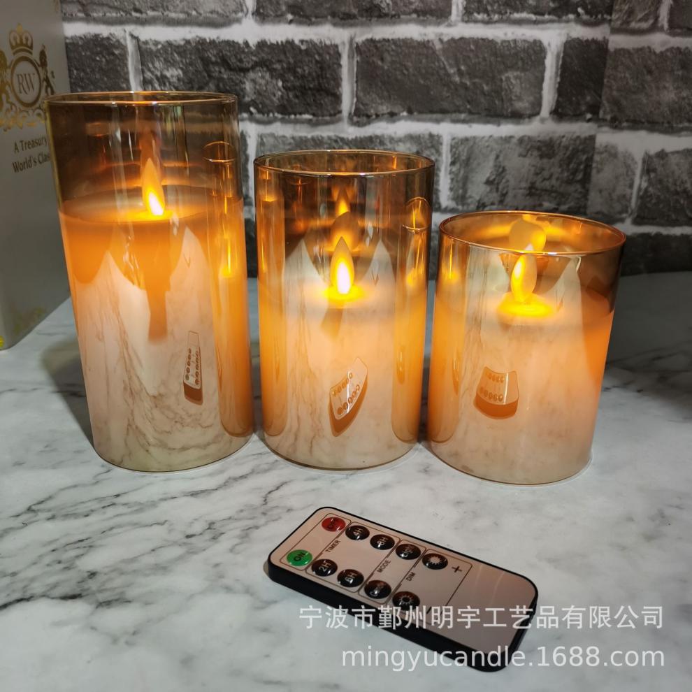 十键遥控金色玻璃摇摆灯