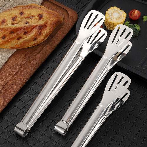 304 three-line thickened stainless steel food clips food clips buffet steak bread barbecue barbecue clips