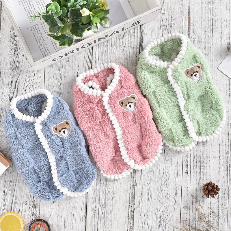 Жилет в клетку с собаками, жилет, кошка, большой, маленький и маленький, теплая куртка, одежда, кошка, куртка, хлопчатобумажная одежда