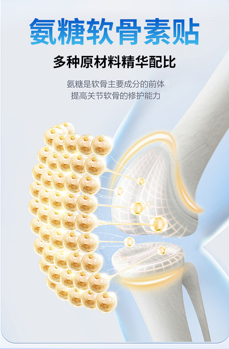 Glucosamine Chondroitin Elastic Moxa Patch for Neck Shoulder Waist Knee Joint Support 12 Patches Per Box in use