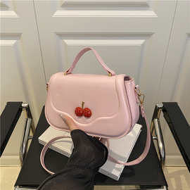 2026日韩春季新款女包休闲小方包单肩斜挎包小清新樱桃手机包小包