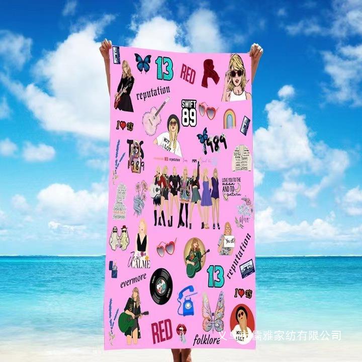 Microfiber Taylor Female Singer Gentle Thin Breathable Outdoor Sports Yoga Camping Beach Towel