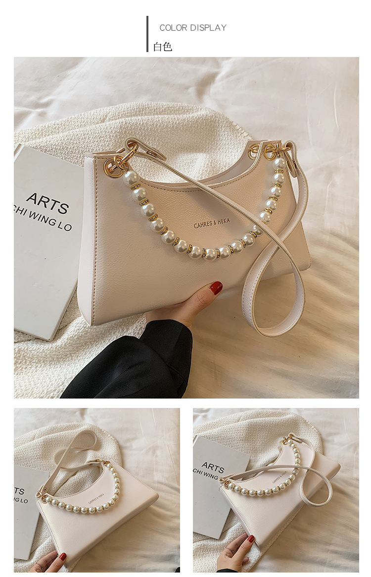 Fashion Large Pearl Handle One-shoulder Underarm Bag display picture 13