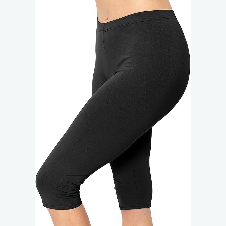 Amazon Cross-Border Exclusive Supply of Women's Knee-Length Leggings, Seven-Quarter Pants, Stretch Yoga Butt-Lifting Cotton Spandex, Plus-Size Adult