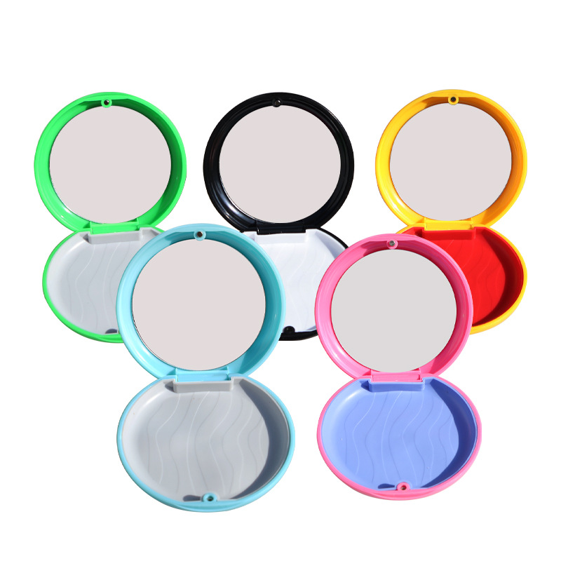 Caja de retención de brackets invisibles caja de almacenamiento de dientes portátil caja de almacenamiento de corrección caja de absorción magnética redonda invisibles